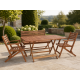 4-6 Kişilik Geniş Katlanır Ahşap Bahçe Seti - 135x80cm. (Grup D)