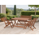 4-6 Kişilik Geniş Katlanır Ahşap Bahçe Seti - 135x80cm. (Grup D)